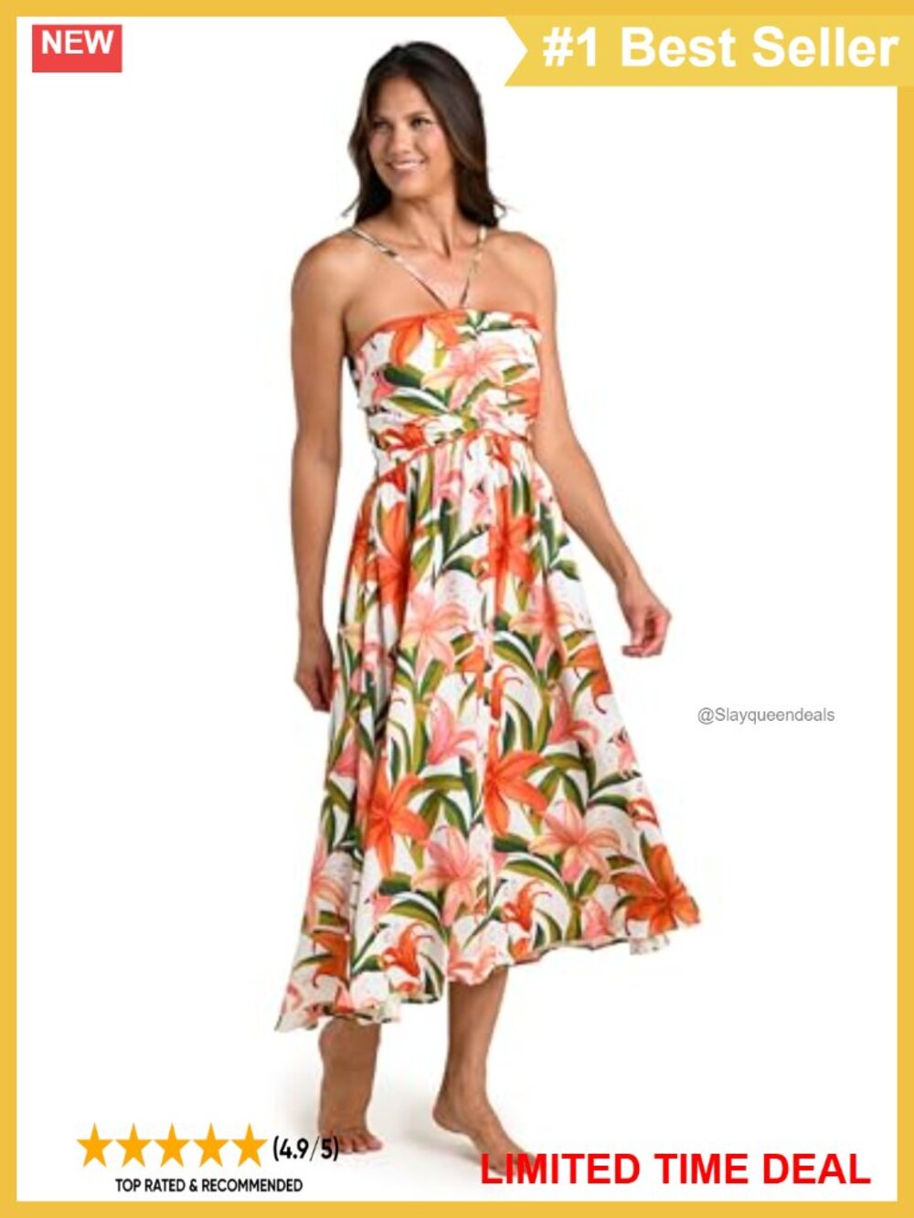 Midi Dress Swimsuit Cover Up Halter Neck Lace Crochet Beach Poolside